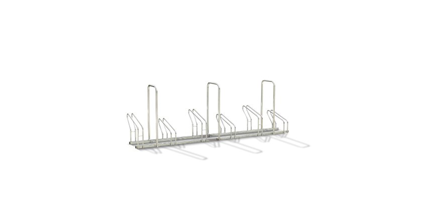 Râtelier 6 vélos avec 3 arceaux antivol