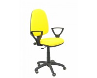 Silla de oficina Ayna brazos fijos ruedas parquet tapizado
