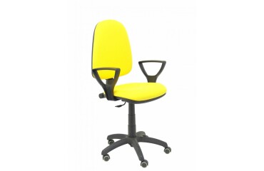 Silla de oficina Ayna brazos fijos ruedas parquet tapizado
