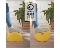 Reposapiés de escritorio Active Ergo Cosy, amarillo
