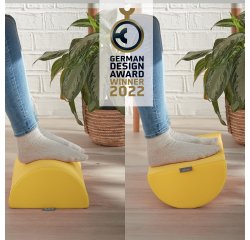 Reposapiés de escritorio Active Ergo Cosy, amarillo
