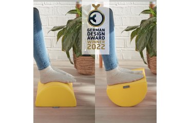 Reposapiés de escritorio Active Ergo Cosy, amarillo
