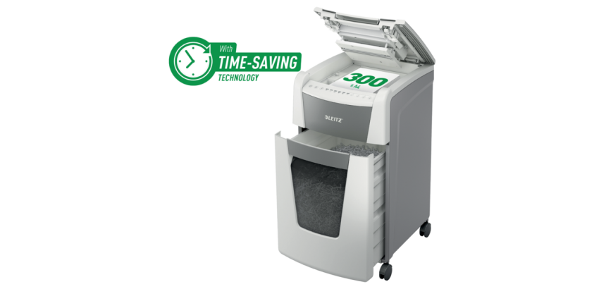 Destructeur Leitz IQ Auto+ Office 300 P4 - coupe croisée