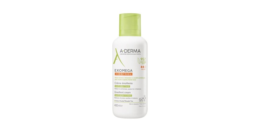 Crème émolliente Aderma Exomega Control  - Flacon de 400 ml