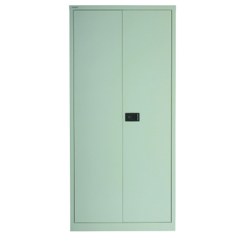 Armario monobloque-montado metálico Bisley alto gris puertas batientes