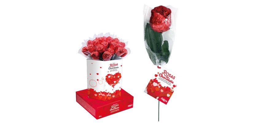 Rosas de chocolate 18 g- Paquete de 20 unidades