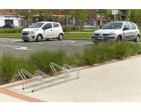 Râtelier sur 2 niveaux cote à cote pour 4 vélos