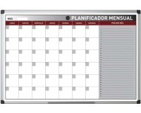 Planning Mensual Magnetica enmarcado aluminio anodizado 60X90