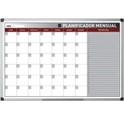 Planning Mensual Magnetica enmarcado aluminio anodizado 60X90