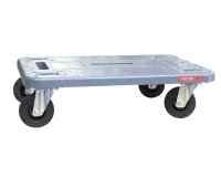 Plateau roulant polypropylène sans rebord 210 kg 600 x 400 mm roue caoutchouc