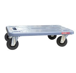 Plateau roulant polypropylène sans rebord 210 kg 600 x 400 mm roue caoutchouc