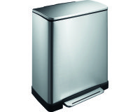 Poubelle à pédale tri sélectif E-Cube 28 + 18L