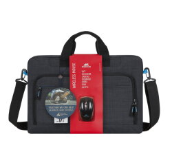 Pack maletín para portátil 17,3" + ratón inalámbrico Regent Rivacase