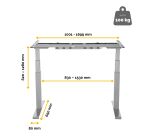 Estructura metálica para mesa regulable en altura Cambio™ Fellowes  (no incluye Tablero, ni instalación)