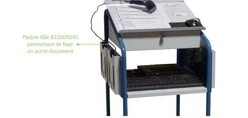 Plaque en tôle pour pupitres