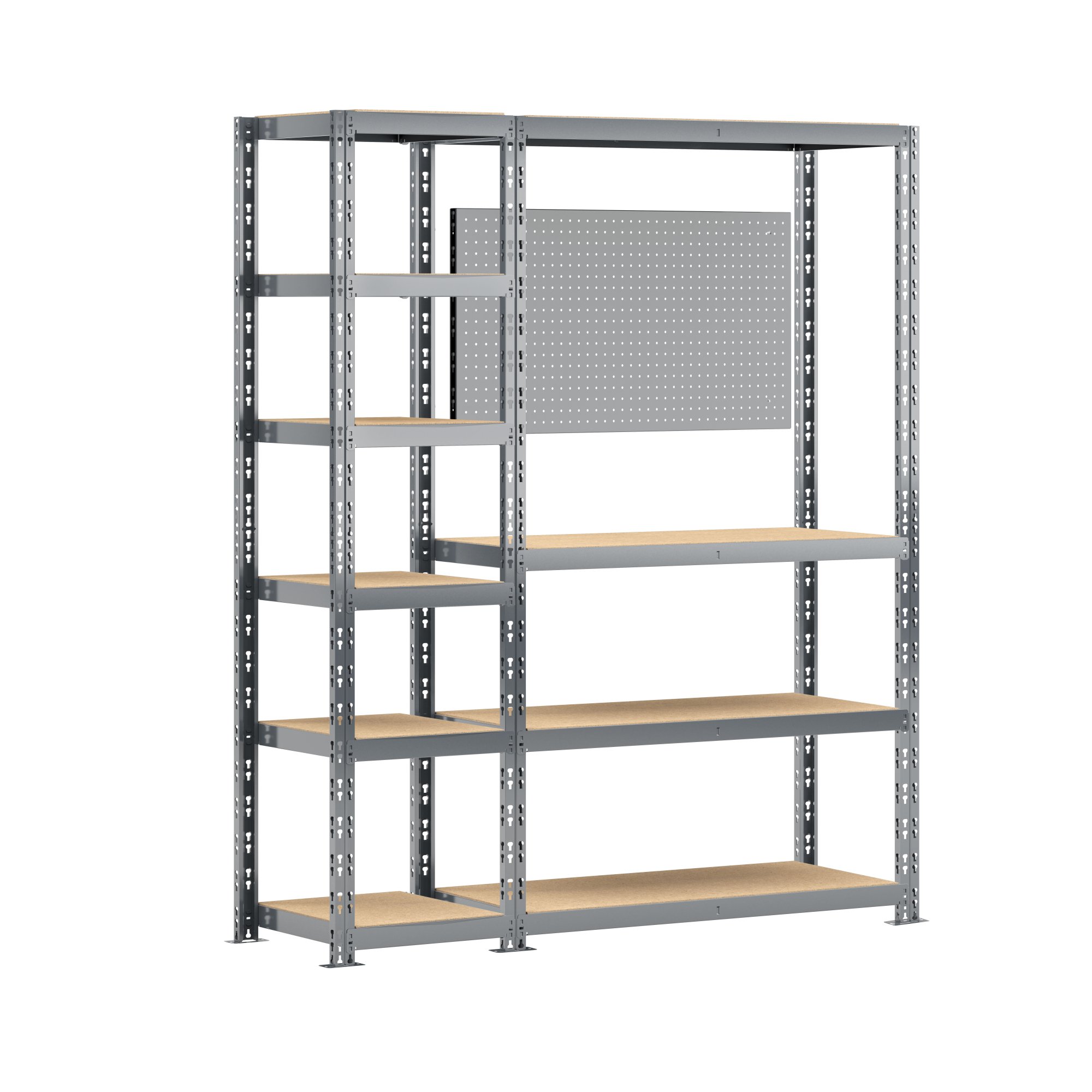 Rayonnage MODULO - Module 2 étagères + établi