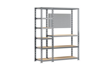 Rayonnage MODULO - Module 2 étagères + établi