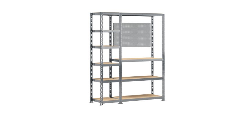 Rayonnage MODULO - Module 2 étagères + établi