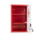 Armoire à pharmacie 1 porte,   Métal laqué / Rouge, 300 x 460 x 140 mm