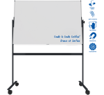 Tableau blanc rotatif émaillé UNITE PLUS 100x200cm - Legamaster
