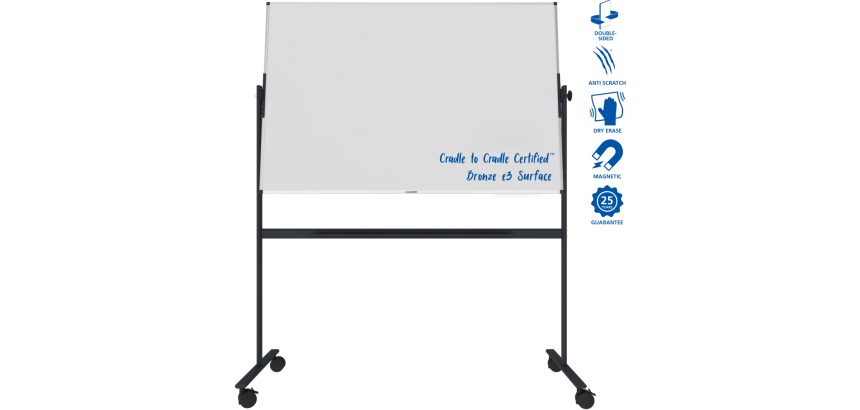 Tableau blanc rotatif émaillé UNITE PLUS 100x200cm - Legamaster