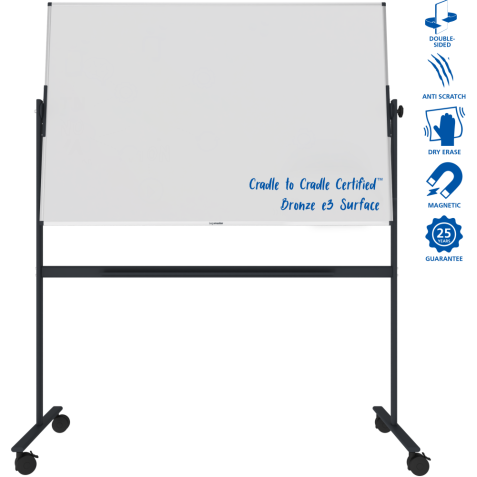 Tableau blanc rotatif émaillé UNITE PLUS 100x200cm - Legamaster