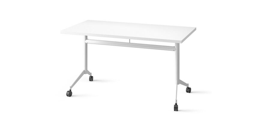 Inklapbare tafel POLLY, L.140 x D.70 cm, wit blad