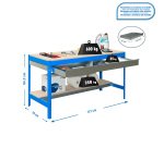 Banco de trabajo Simonwork bt0 box 1200 azul/madera