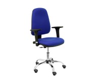 Silla Socovos bali azul brazos regulables cromado
