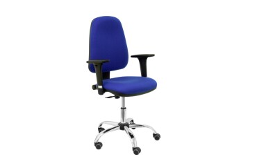 Silla Socovos bali azul brazos regulables cromado