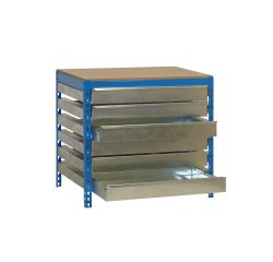 Banco de trabajo Simonwork BT5 6 cajones An 120 cm azul/madera