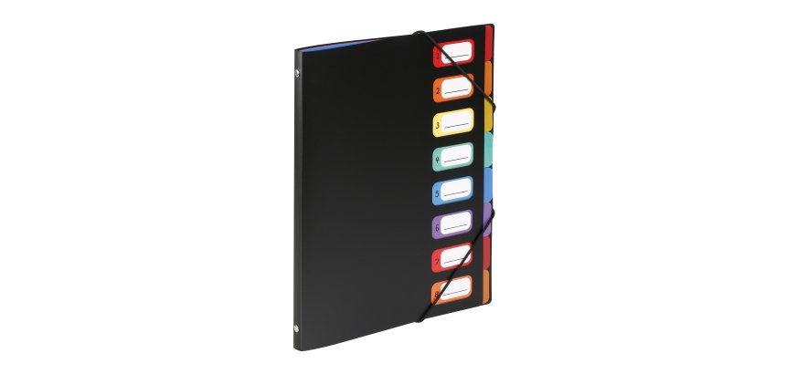 Trieur plastique RAINBOW CLASS Viquel 8 compartiments Format A4