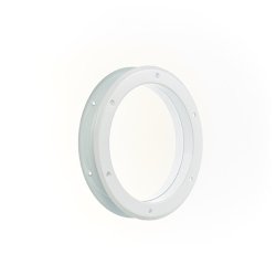 Hublot de porte rond blanc