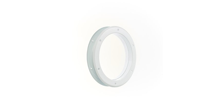 Hublot de porte rond blanc