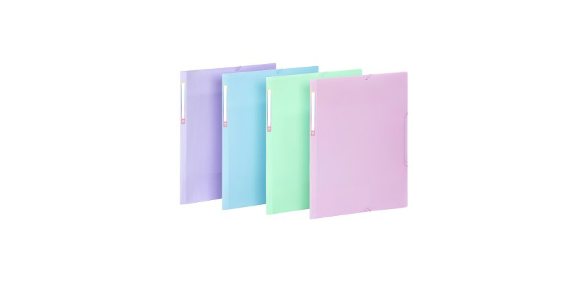 Chemise à élastiques 3 rabats A3 - RAINBOW PASTEL VIQUEL - Coloris assortis