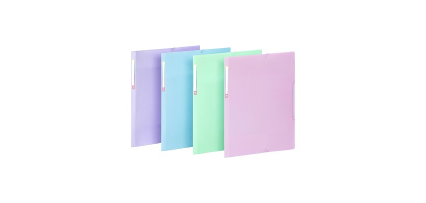 Chemise à élastiques 3 rabats A3 - RAINBOW PASTEL VIQUEL - Coloris assortis