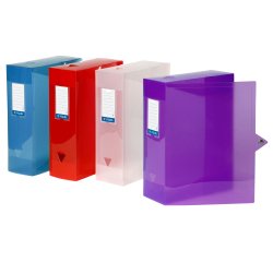 Boîte de classement CLASS DOC A4 - Dos 10 cm - polypropylène - PROPYGLASS VIQUEL - Coloris assortis