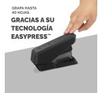 Grapadora EasyPress LX860 Fellowes negra Microban. Media carga