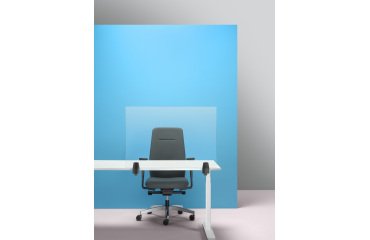Mampara sobremesa en cristal laminado incoloro An 91 x Alt 75 cm