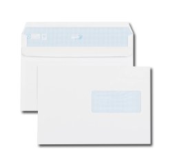Enveloppe blanche 162 x 229 mm GPV 90 g avec fenêtre 45 x 100 mm blanche - Boîte de 500
