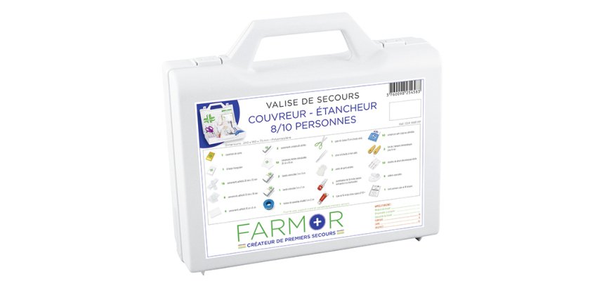 Valise de secours Couvreur & Étancheur 8/10 personnes