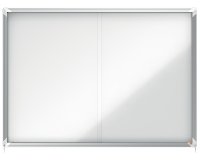 Vitrina de interior Nobo para 18 hojas A4 con superficie magnética y puerta deslizante