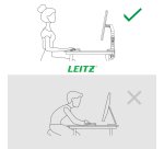 Brazo para un monitor Ergo SpaceSaving, gris oscuro
