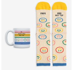 Kit Taza + Calcetines "Profe, eres muy TOP" 42-46