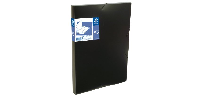 Boîte de classement COOLBOX A3 dos 3 cm Polypropylène - Essentiel Recycle - Viquel - 42,5 x 30,5 x 3 cm