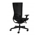 Fauteuil de bureau ergonomique MARTI, Tissu et maille, avec accoudoirs 3D, mécanisme synchrone, pieds noirs