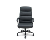 Opti 545 office chair, black faux leather, black metal base