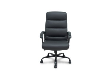 Fauteuil de bureau Opti 545, simili cuir noir, piètement en métal noir