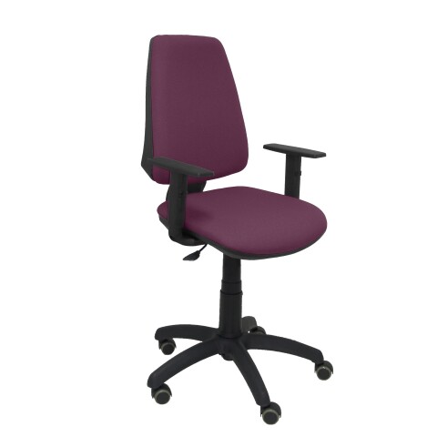 Elche CP brazos fijos ruedas parquet tapizado - Violeta