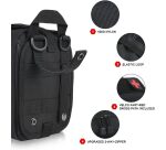 Kit de survie avec sac à dos 25 L noir/ rouge - trousse de secours 70 pièces